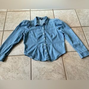Express denim blouse, size L